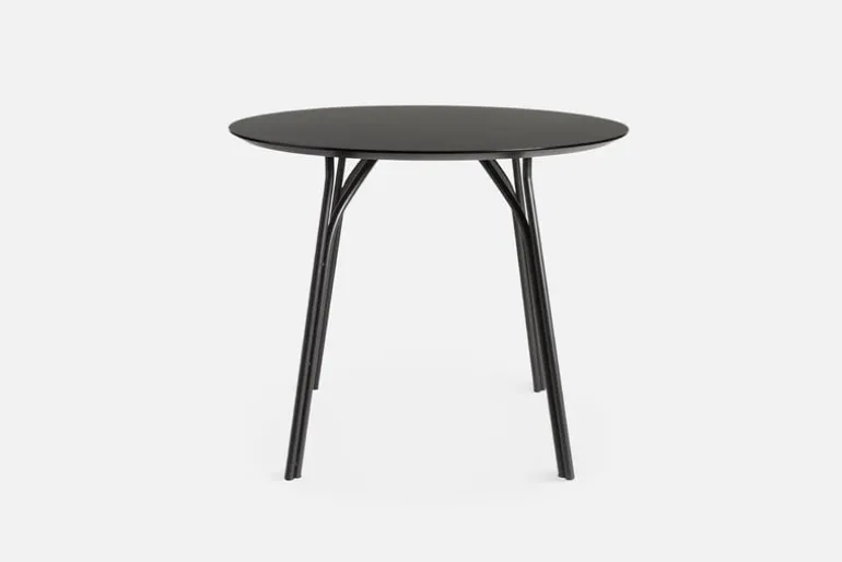 Woud Tree dining table, round 90 cm, black