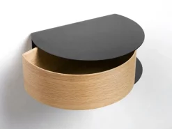 Woud Wallie wall drawer, oak - black