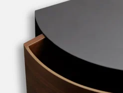 Woud Wallie wall drawer, walnut - black