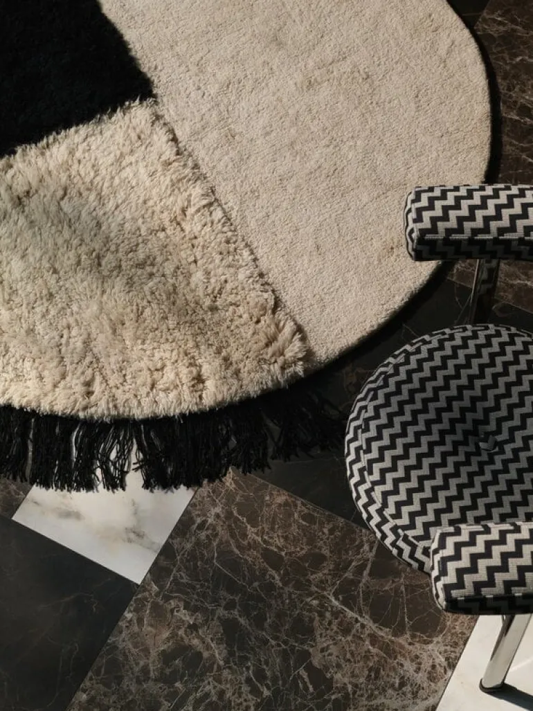 Woven Works Arc rug, black and white