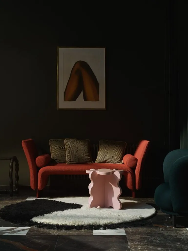 Woven Works Arc rug, black and white