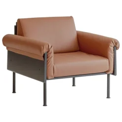 Yrjö Kukkapuro Ateljee lounge chair, black - cognac leather