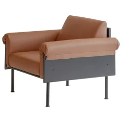 Yrjö Kukkapuro Ateljee lounge chair, black - cognac leather
