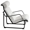 Yrjö Kukkapuro Remmi lounge chair, black - white leather