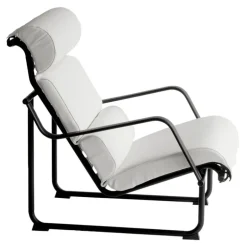 Yrjö Kukkapuro Remmi lounge chair, black - white leather
