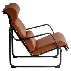 Yrjö Kukkapuro Remmi lounge chair, black - cognac leather