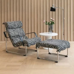 Yrjö Kukkapuro Remmi lounge chair, chrome - Artek Zebra