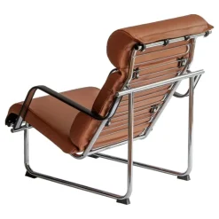Yrjö Kukkapuro Remmi lounge chair, chrome - cognac leather