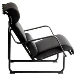 Yrjö Kukkapuro Remmi lounge chair, black - black leather