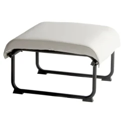 Yrjö Kukkapuro Remmi ottoman, black - white leather